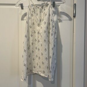 Old Navy White and Black Patterned Camisole size large